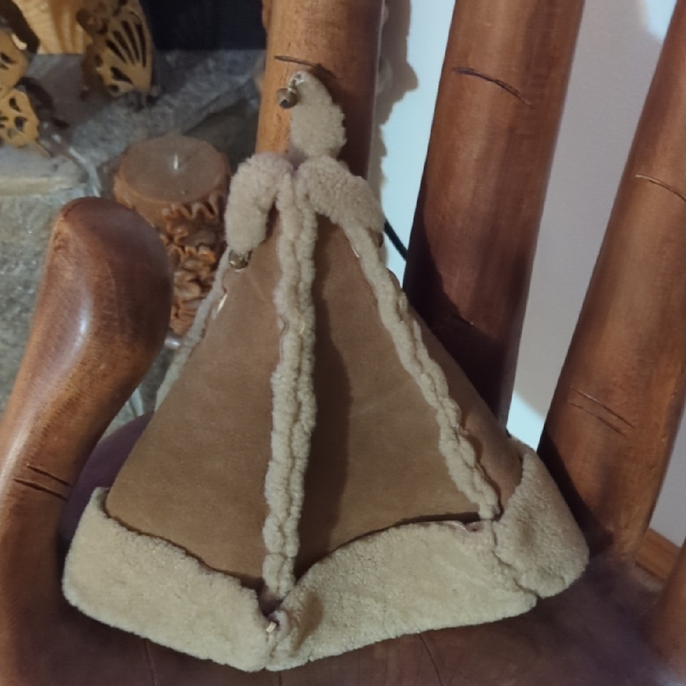 Vintage Leather Fur Lined Hat